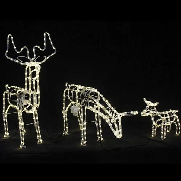 Lexi Lighting 3D Illuminated Led Reindeer Family With Motor - Warm White