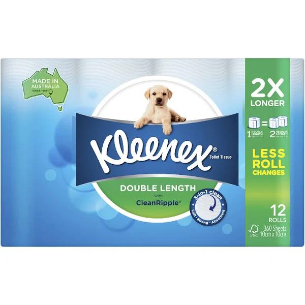 Kleenex Double Length Toilet Tissue 12 Pack