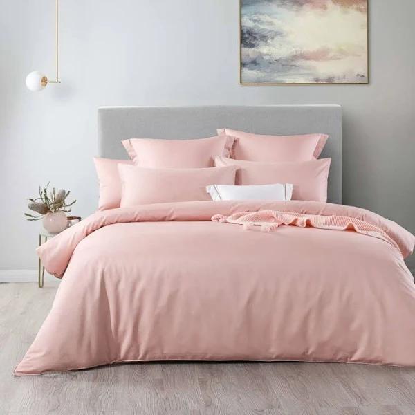 Soho 1000TC Quilt Cover Set Blush [Size: Super King Bed]