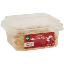 Woolworths Roasted & Salted Macadamia Nuts 120g