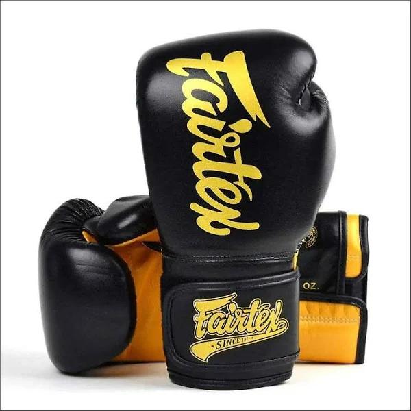 Fairtex Super Sparring Gloves - Black Gold 18oz