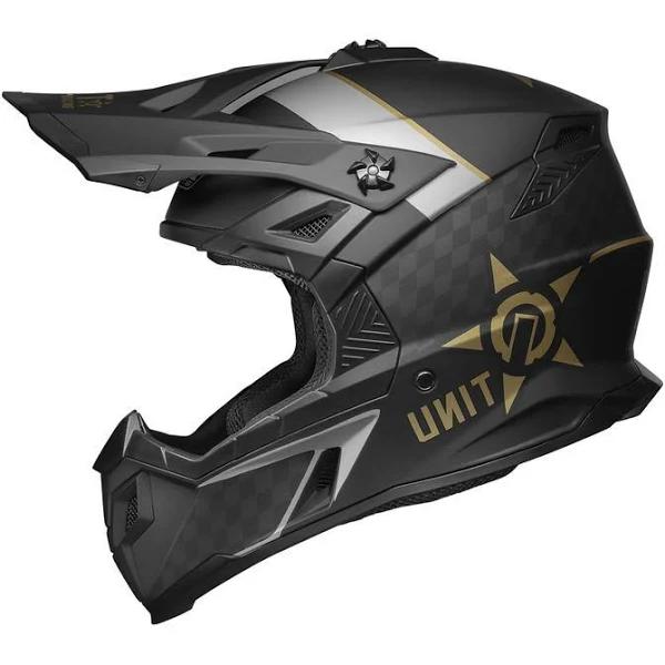 M2R Unit Racing Pc-9F Helmet Matt Gold/Silver XS