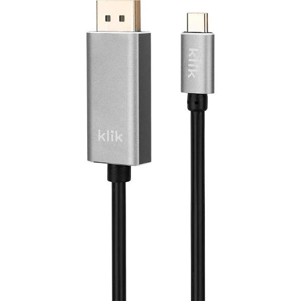 Klik 2m USB Type-C Male to DisplayPort Male Cable KCMDP020