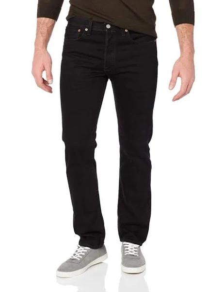 Levi's Black Mens US Size 40x30 Button Fly Straight Leg Stretch Jeans - AfterPay & zipPay Available