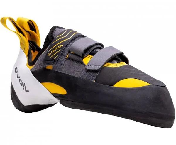 Evolv Shaman Unisex Climbing Shoes - Gold/Grey/White - 13