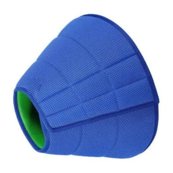 Pet Dog Cat Elizabethan Collar Cone Collar Mesh Recovery Collar Soft Adjustable - Blue Green