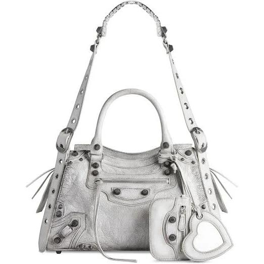 Balenciaga, Neo Cagole City leather shoulder bag, Women, White, Unisize, Shoulder bags