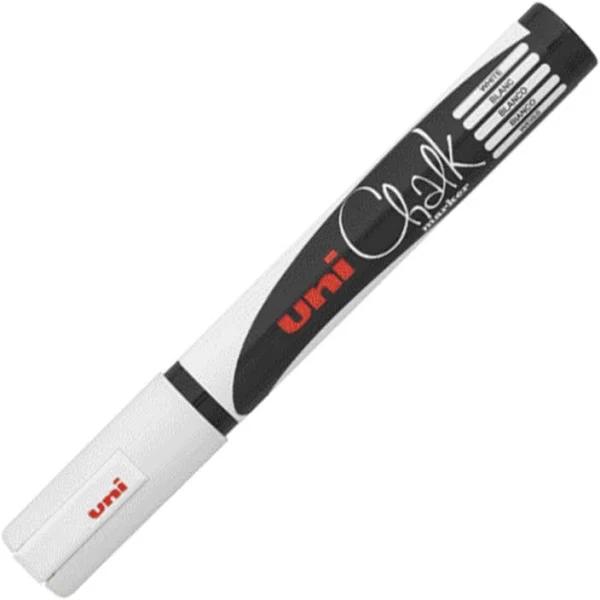 Uni Bullet Tip Chalk Marker 2.5mm - White