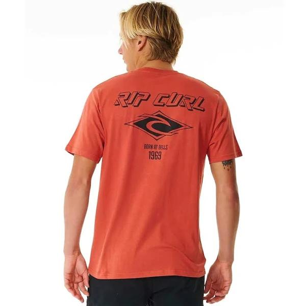 Rip Curl Mens Fade Out Icon Tee Spiced Rum / XL