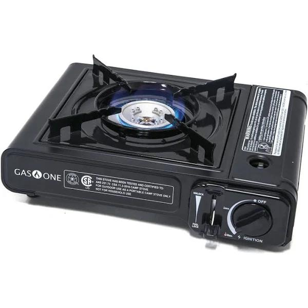 GasOne GS-1000 7,650 BTU Portable Butane Gas Stove Automatic Ignition With Carrying Case, CSA Listed