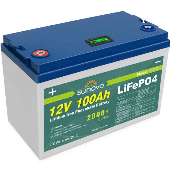 12V 100Ah Deep Cycle Lifepo4 Lithium Battery Rechargeable