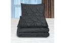 Giselle Bedding Quilt Cover Set Black - Queen