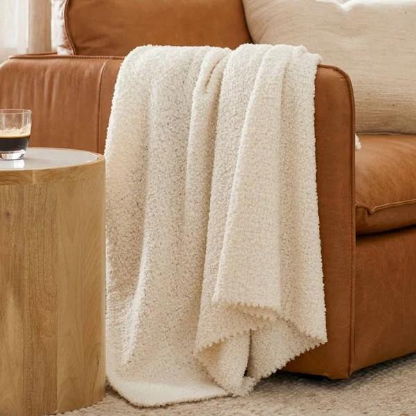 Adairs Manhattan Natural Boucle Throw