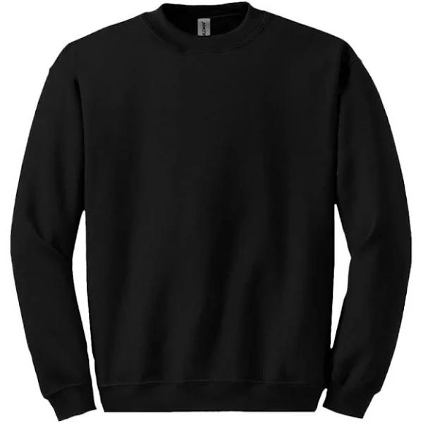 Heavy Blend Crewneck Sweatshirt with Kangaroo Pocket Black - Gildan GN910 - Size 5XL