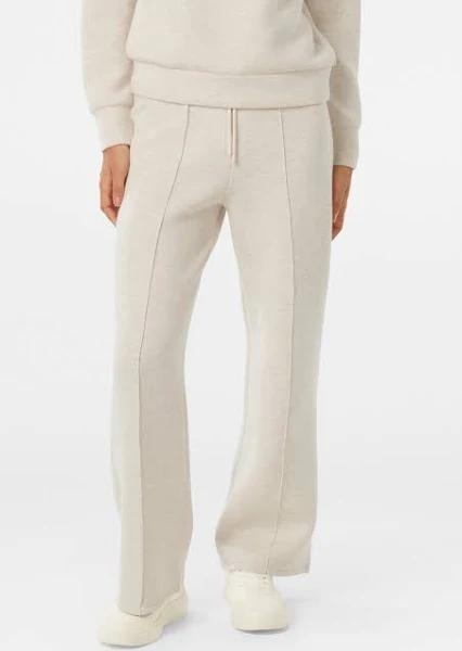 Forever New Tiana Wide Leg Sweatpants in Oatmeal Marle, Size S