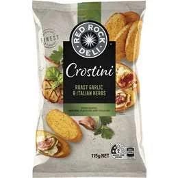 Red Rock Deli Crostini Roast Garlic & Italian Herbs 115g