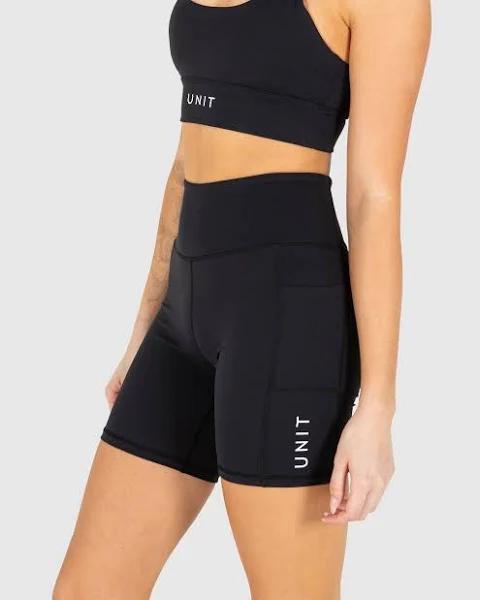 Unit Energy Active Womens Sport Shorts Black 2022 Size 8