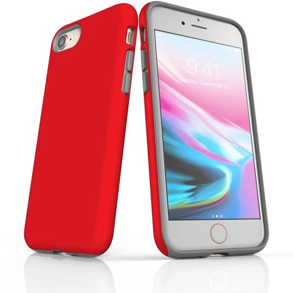 Universal Red For iPhone SE (2020),8 & 7 Tough Case,Protective Back Cover