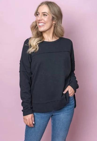 Foxwood - Womens Tops - Jayne Throw On Top Black