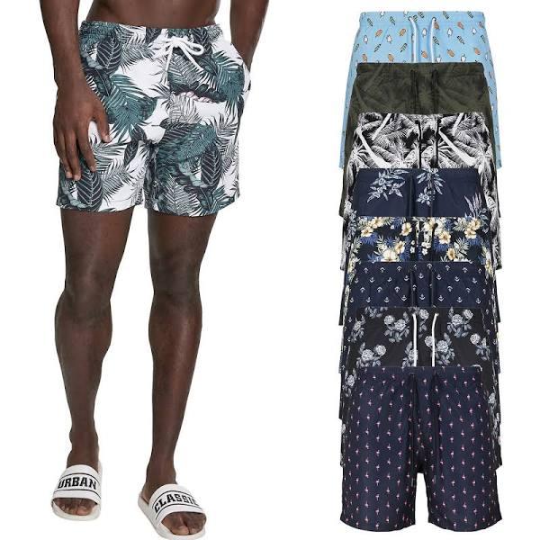 Urban Classics Anchor Pattern Swim Shorts in Navy S