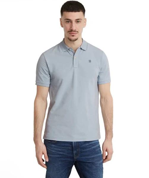 G-Star Raw Dunda Slim Polo Light Blue Men Size XS