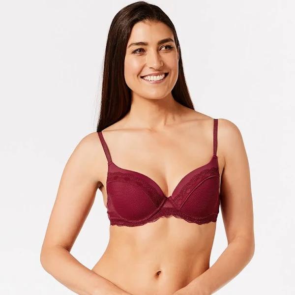 Kmart Double Push Lace Bra-Rumba Red Size: 12C, Price History & Comparison