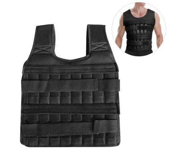 Max Loading 15kg/35kg Adjustable Weighted Vest Weight Jacket Exercise Weight Loading Cloth Strength Training (empty)