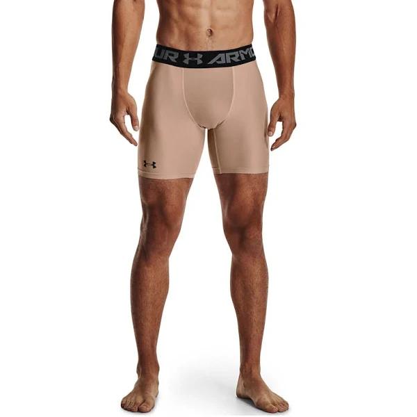 Under Armour Mens HeatGear Armour 2.0 Compression Shorts Beige XXL