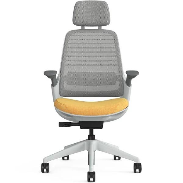 Steelcase Series 1 with CarbonNeutral Ergonomic Office Chair - Steelcase Australia Otto Honey; Seagull Frame / with Headrest