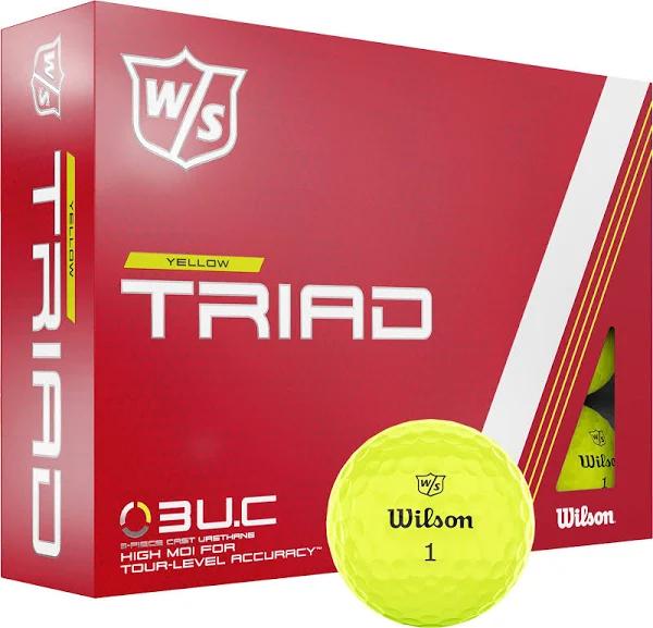 Wilson Staff Triad Golf Balls - Yellow