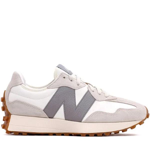 New Balance White & Beige 327 Sneakers