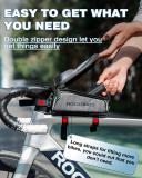 ROCKBROS Bike Phone Front Frame Bag Bicycle Bag Waterproof Bike Phone Mount Top Tube Bag Bike Phone Case Holder Accessories Cycling Pouch Compatible W