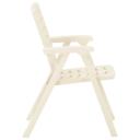 vidaXL - 3 Piece Folding Bistro Set Plastic - White