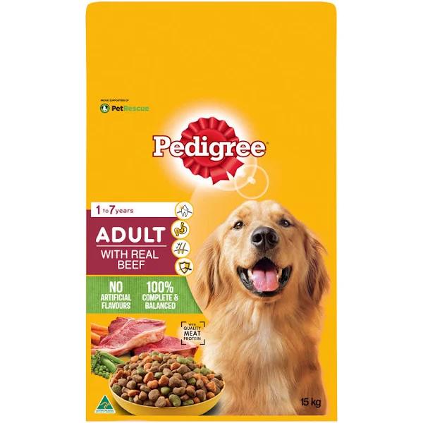 Pedigree Vital Protection Beef Dry Dog Food 15kg