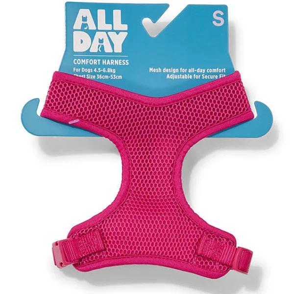 All Day Mesh Dog Harness Pink S