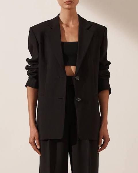 SHONA Joy Irena Oversized Tailored Blazer - Black