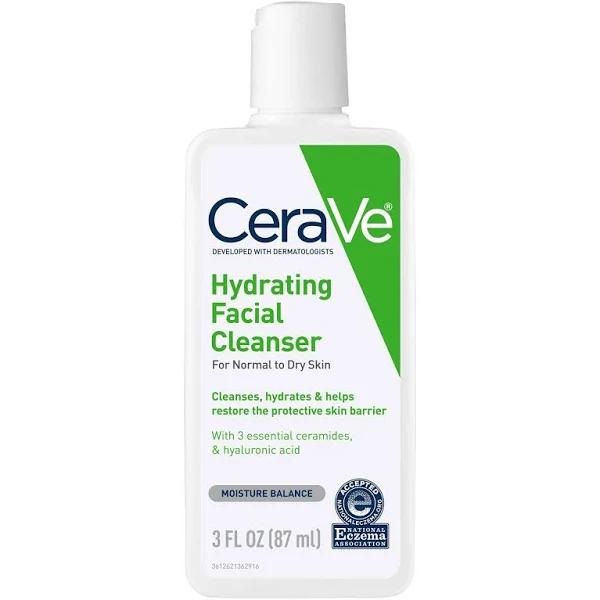 CeraVe Hydrating Facial Cleanser For Normal To Dry Skin 3 fl oz