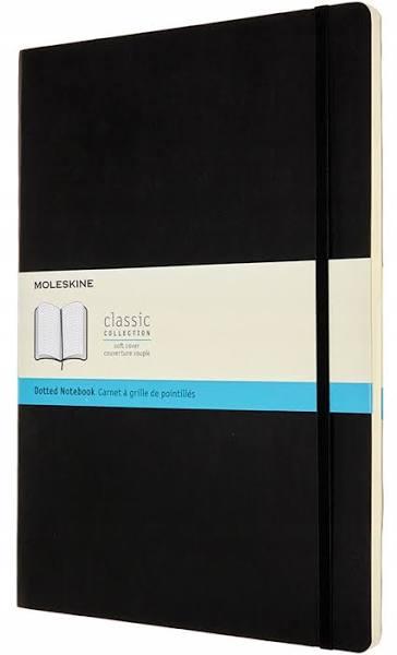 Moleskine Classic A4 Notebook Black Soft Cover Dotted