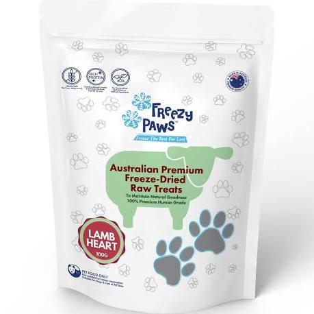 Freezy Paws Freeze Dried Lamb Heart Treats 100g