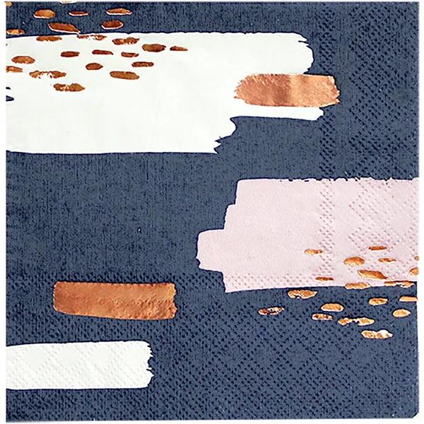 Erika Navy Abstract Cocktail Napkins (20 Pack)