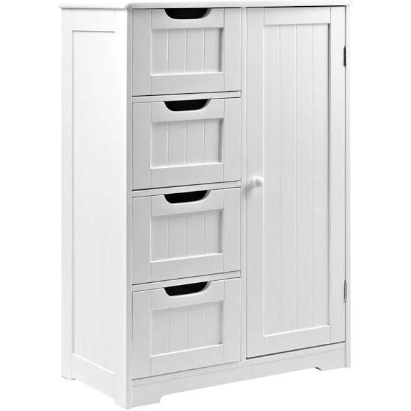 Artiss Bathroom Cabinet Tallboy Storage - White