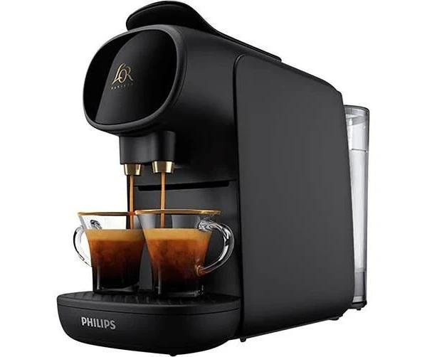 L'Or Barista Sublime Compact Coffee Machine, Black with 4 Glass Cups