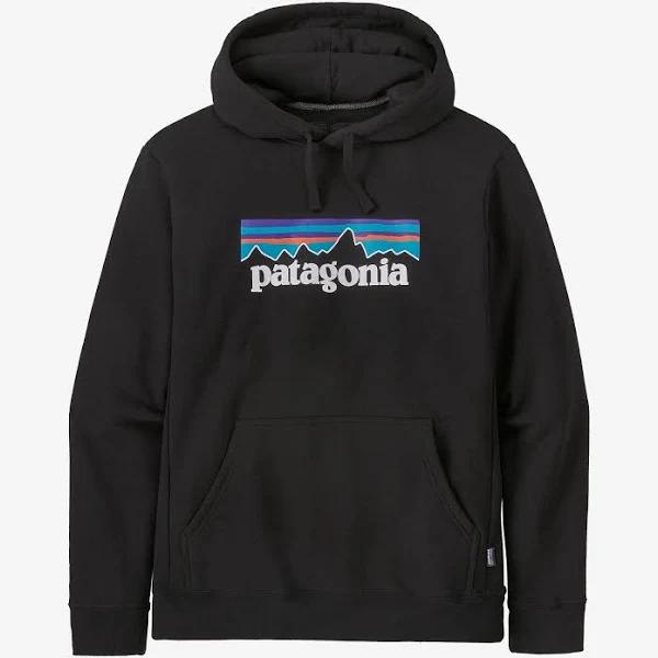 Patagonia P-6 Logo Uprisal Hoody - Black | Hooded Jumpers