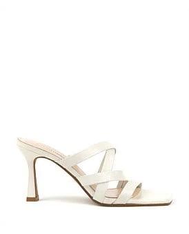 David Jones Edward Meller Indie80 Square Toe Strappy Slide in Offwhite, Size 35 EU