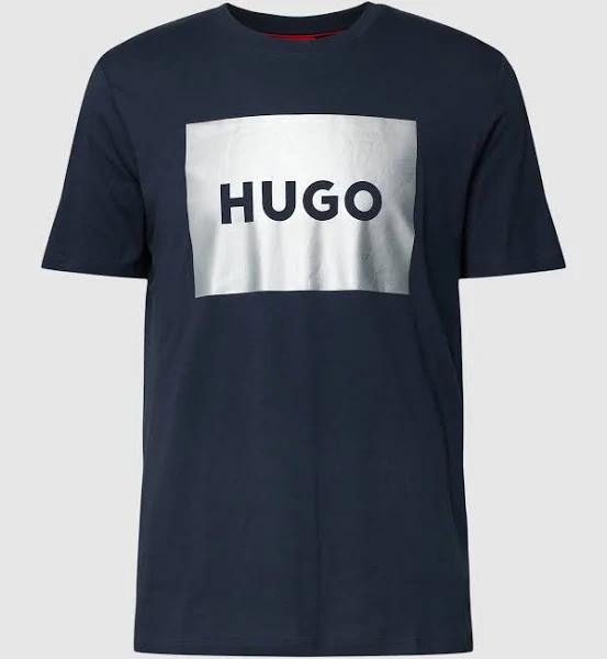 Hugo Metallic Cotton Jersey T-Shirt, Size M, Blue