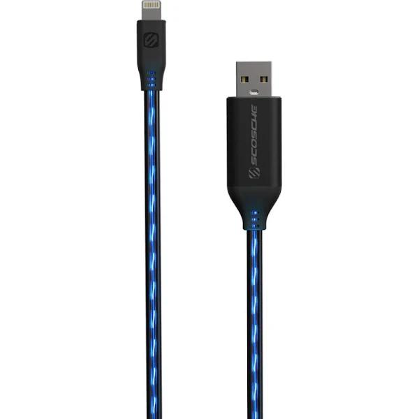 Scosche i3FLOA StrikeLine Flo - Charge & Sync Cable w/ Flowing Charge LED For Lightning USB Devices