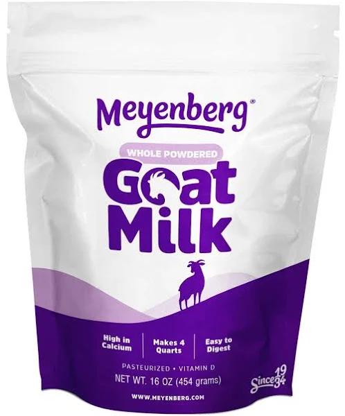 Meyenberg Whole Powdered Goat Milk 16 Ounce Resealable Pouch Gluten Free Non GMO Vitamin D (Pack of 1)