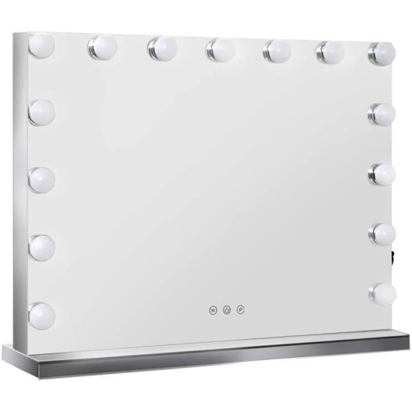 Embellir Hollywood Frameless Makeup Mirror With 15 LED Lighted Vanity