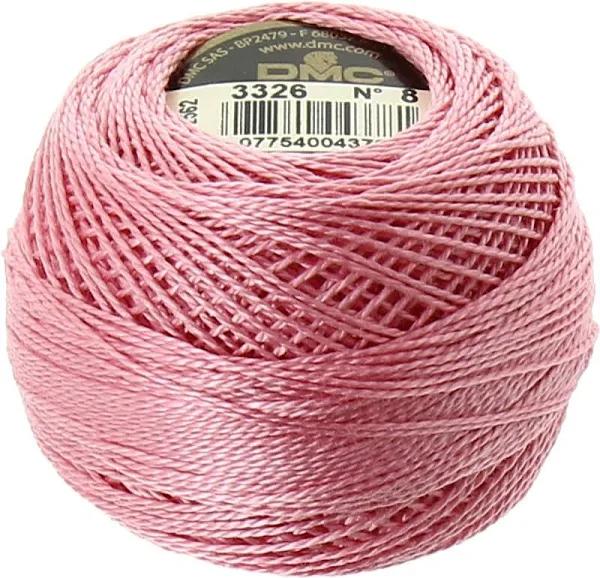 DMC Pearl Cotton Ball Size 8 87Yd Light Rose