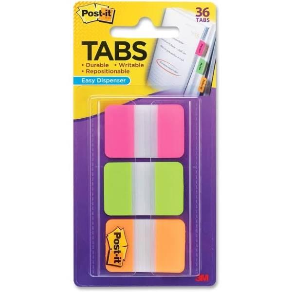 Post-it: Durable Tabs 686-PGOT - Pink/Green/Orange